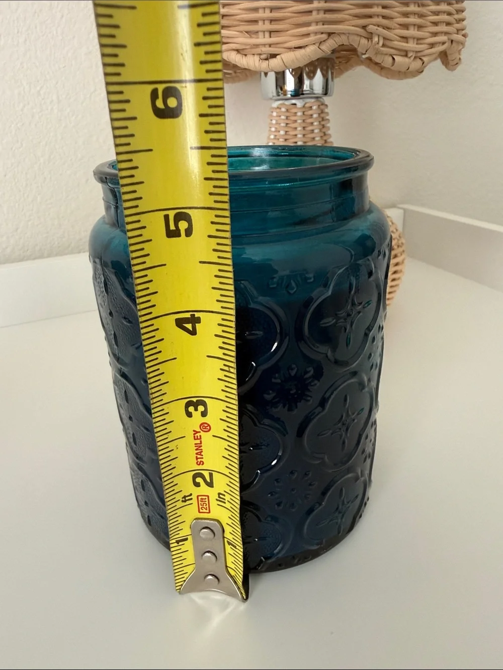DW Home Cobalt Blue Glass Candle Jar